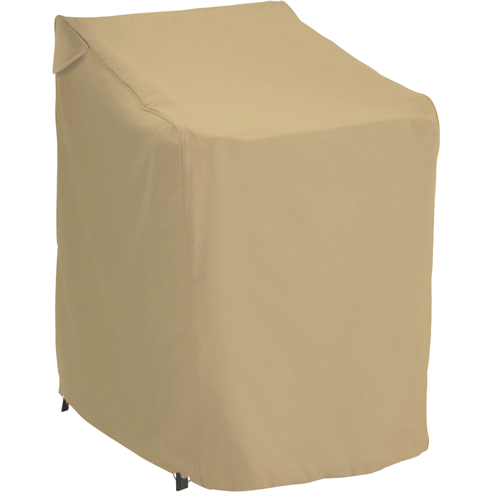 Classic Accessories Terrazzo Stackable Patio Chair Cover, Fits 6 Stackable Patio Chairs 25 1/5in.L x 33 1/2in.D x 45in.H, Sand, Model# 58972-EC
